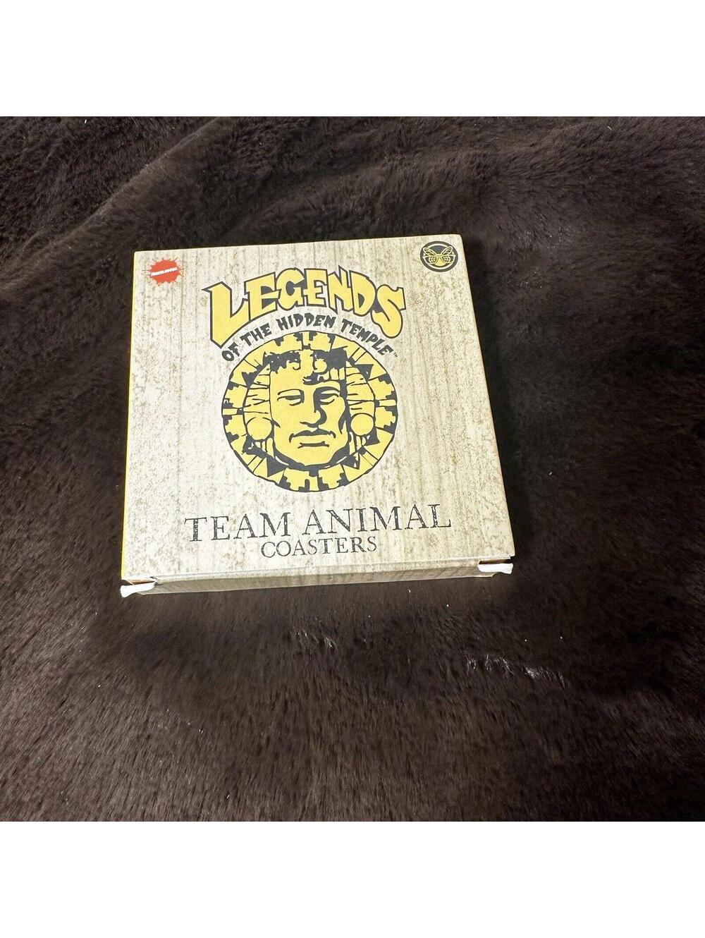 Nickelodeon Legends Of TheHidden Temple, OLMEC Pint Glass & Team Animal Coasters